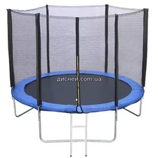 Батут круглый VR 1551 RJL-74 с сеткой, синий